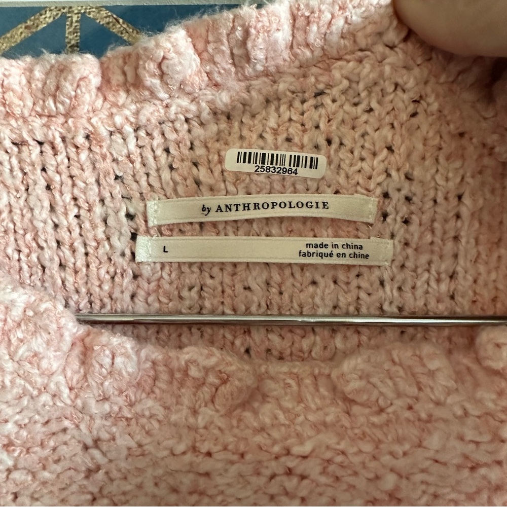By Anthropologie Layered Sweater Vest Pink size large - Picture 7 of 10